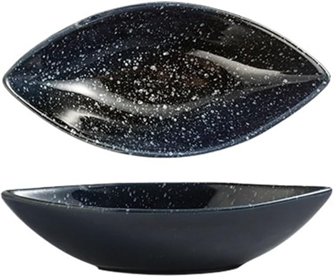 Soy Sauce Dishes 1 Piece Specialties Ceramic Plate Creative Deep Dish Soup Bowl Plate Snack Plate Dim Sum Plate Seasoning Dishes(F One Size)
