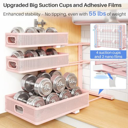 Under Sink Organizer (2-Pack / Pink)