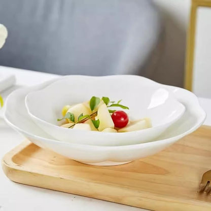 SONGCHAO Party Supplies Personalized Creative Dinner Plate, Nordic Style Tableware, Household Dish Plate, Soup Plate, Rice Plate, Deep Plate, Ceramic Dish Party Plates (Size : Medium)