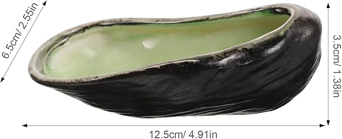 Cabilock Ceramic Oyster Shell Plate Vintage Seafood Dish for Molecular Gastronomy Appetizer Serving Plate for Home and Restaurant Use Elegant Cold Dish Platter