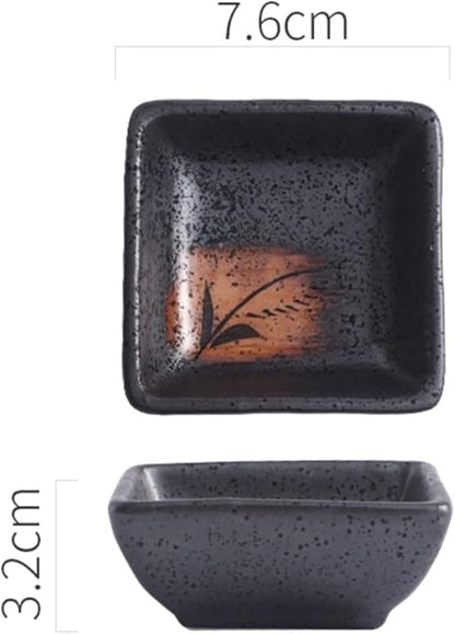 Dipping Dish Dip Bowls Snack Bowls Ceramic Dipping Sauces Multifunctional Porcelain With Dishes Tableware Japanese Japanese Bowl Home Sauces Appetizer Plate Seasoning Dish (Color : D)