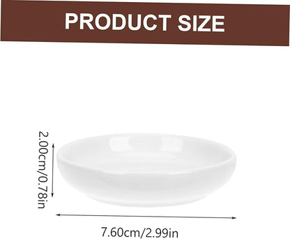 PRETYZOOM 3pcs Ceramic Dip Dish Condiment Plates for Sauces Vinegar and Appetizers Creative Flavored Sauce Bowls for Dipping Serving and Table Decoration