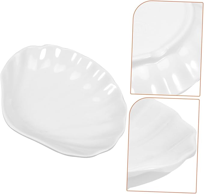 Alipis 2pcs Imitation Ceramic Appetizer Plates Flat Bottom Food Dishes Versatile Serving Tray for Snacks and Sauces for Home and Restaurant Use