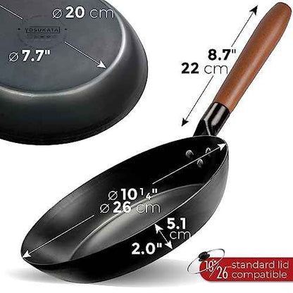 10 1/4" Pre-Seasoned Carbon Steel Frying Pan (10.25 inches)