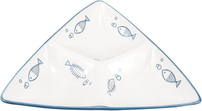 Japanese Style Ceramic Plate Compartment Snack Plate Fish Shape Breakfast Divided Dish