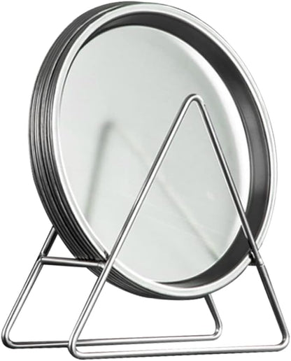 PRETYZOOM Stainless Steel Food Plate Serving Tray Dinner Plate Family Hotel Use Easy Maintenance