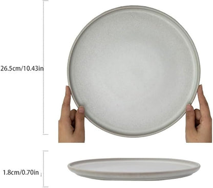 Dinner Plates Modern and Simple Ceramic Steak Plate Multifunctional 10.4-inch Pasta Western Kitchen Salad Bowl