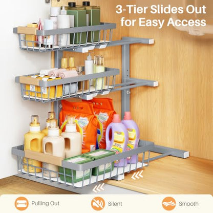 Under Sink Organizer (2-Pack / Grey)