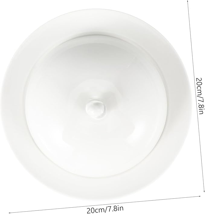Zerodeko 1pc Ceramic Plate Lid for Steak and Snacks Dish for Restaurants and Hotels Easy to Clean and Microwave Safe Versatile Food Serving