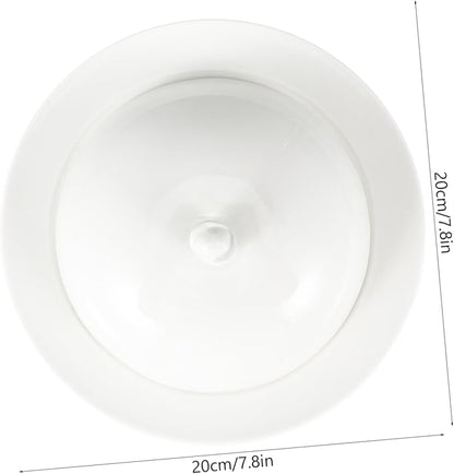 Zerodeko 1pc Ceramic Plate Lid for Steak and Snacks Dish for Restaurants and Hotels Easy to Clean and Microwave Safe Versatile Food Serving