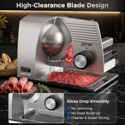 Electric Meat Slicer (6.7'' Stainless Steel Blades / Silver)