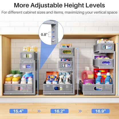Under Sink Organizer (2-Pack / Gray)
