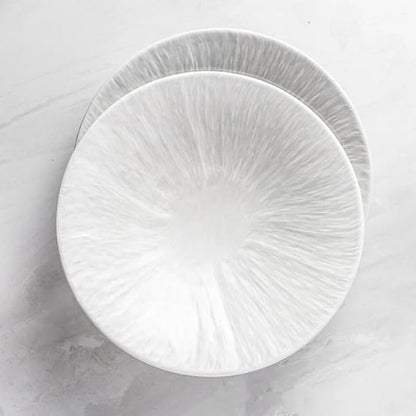 Pasta Bowls Appetizer Plates Creative White Deep Plate Hotel Restaurant Dinner Plate Household Table Setting Plate Simple Ceramic Tableware Dinner Plate Dining Serving Plates for Parties