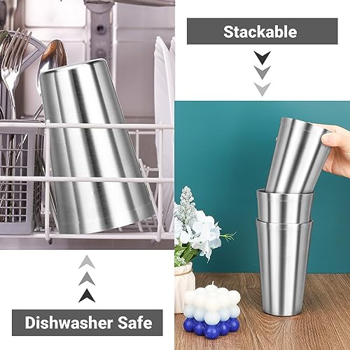 Stainless Steel Cups (classic straight / 16oz,4pcs)