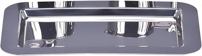 Frieling Silver Tray - 9.4 x 5.6 in Rectangular Polished Mirrored Finish - 18/10 Mirrored Stainless Steel Metal Serving Tray for Coffee, Tea & Desserts