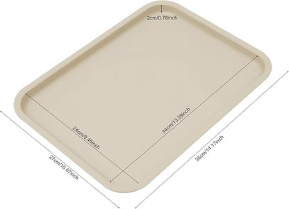 24PCS Eating Food Serving Tray,14.17" x10.63" Rectangular Serving Platter Restaurant Serving Reusable Cafeteria Tray Stackable Party Trays for Dinner Snack Cafeteria Restaurants