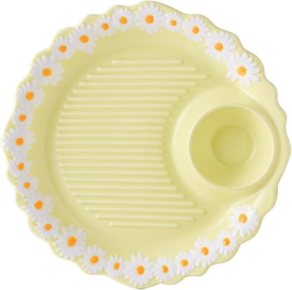 Multi Purpose Appetizer Ceramic Tray Vinegar Bowl Elegant Sushi Cookie Serving Dishes Dipping Sauce Plate for Dumplings French Fries Snacks Homes Restaurants Design Sense Souvenirs