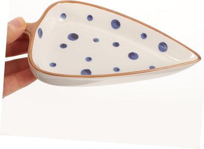 ABOOFAN Ceramic Snack Dish Leaf Design Dipping Sauce Plate for Appetizers and Desserts for Home and Restaurant Use Decorative Hand-painted Tabletop Serving Tray