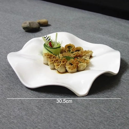 Appetizer Plates Ceramic Cooking Plate Pasta Steak Plate Kitchen Tableware Snack Dessert Plate Sushi Plate Cheap Plates(A)