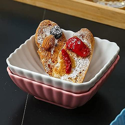 Dipping Sauce Dish Dipping Bowl Appetizer Plates Sauce Dish Ceramic Dipping Bowls 3 Compartment Divided Soy Sauce Dish with Tray Appetizer Plates for Snack Dessrt Bowls or Ketchup BBQ Sauce Seasoning