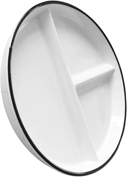 ABOOFAN Ceramic Divided Plate for Adults Stylish Food Tray with Rim Multi Functional Dish for Salads Desserts and Appetizers for Home Parties and Picnics