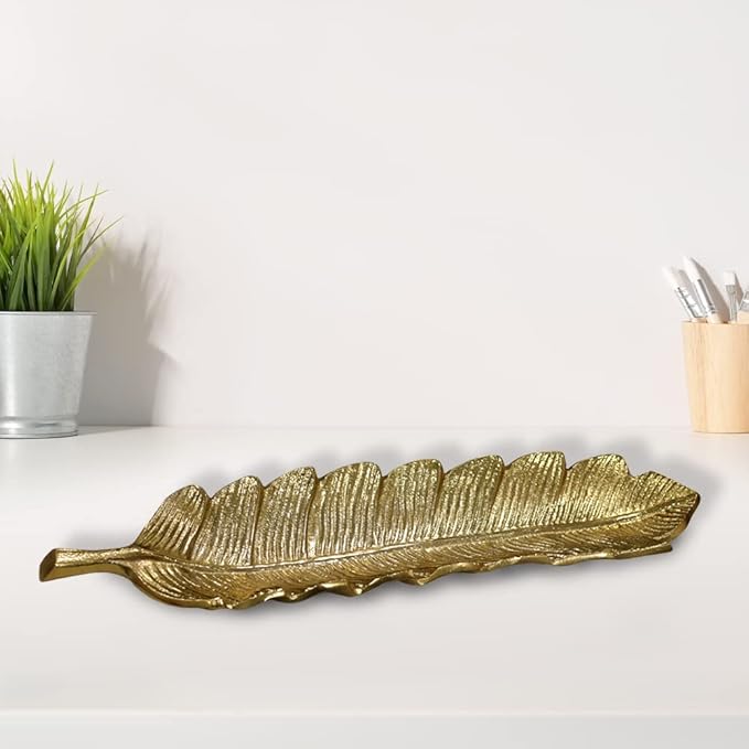 BBH Home's Handmade Gold Novelty Shaped Aluminium Tray 15.78 x 3.74 x 1.18 AMBBVK033AB2020