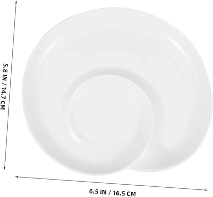 Divided Plate for Dinner Ceramic Plate Portion Control Appetizer Serving Tray Creative Dessert Tray