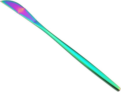 Matte Rainbow Silverware Set, Uniturcky Satin Finish 20-Piece 18/10 Stainless Steel Flatware Set Knife Fork Spoon, Tableware Cutlery Sets Service For 4,Utensils For Kitchens Camping And Party