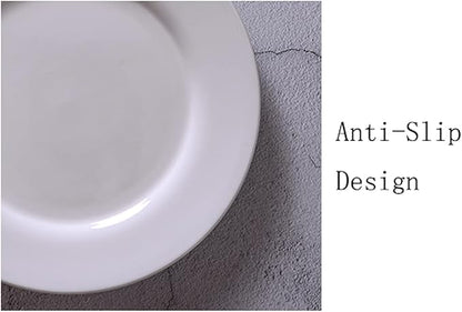 Party Plates 10-inch Ceramic Plate Breakfast Plate Pasta Steak Plate Home Use Classic Round Appetizer Plate Set 2 Pieces Dessert Plate