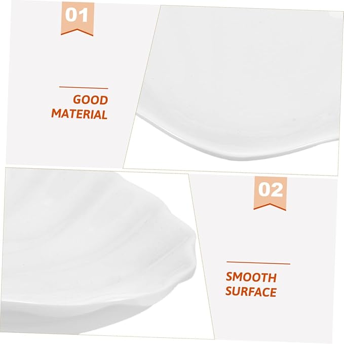 2Pcs Imitation Ceramic Appetizer Plates Versatile Food Serving Dish for Snacks Fruits Sauces for Indoor Outdoor Gatherings Stylish Kitchen Accessory Bone