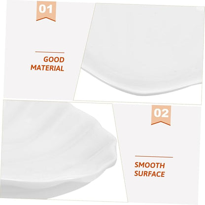 2Pcs Imitation Ceramic Appetizer Plates Versatile Food Serving Dish for Snacks Fruits Sauces for Indoor Outdoor Gatherings Stylish Kitchen Accessory Bone