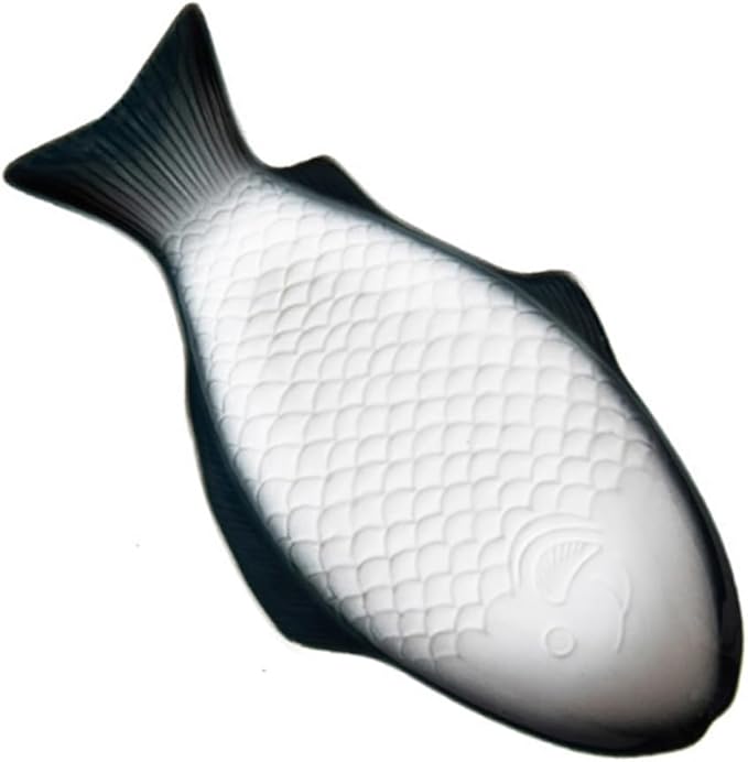 Zerodeko Fish Shaped Dish Ceramic Serving Plate Creative Kitchenware Snack Storage Unique Design Dinnerware Dark