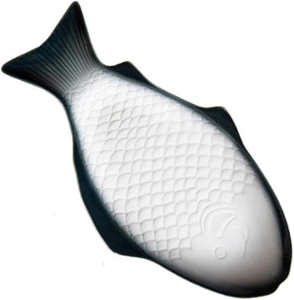 Zerodeko Fish Shaped Dish Ceramic Serving Plate Creative Kitchenware Snack Storage Unique Design Dinnerware Dark