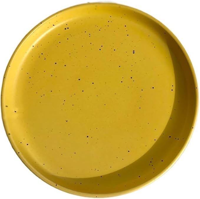 Pasta Bowls Appetizer Plates Ink Dot Pattern Dining Plate Simple Ceramic Dining Plate Household Kitchen Restaurant Round Plate Vintage Dessert Fruit Tray Dining Serving Plates for Parties