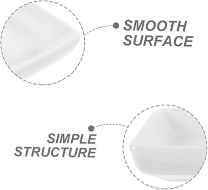 Alipis 4pcs Snack Plate Condiment Plate Ceramic Dipping Bowls Compartments for Sauce Vinegar Snacks Bbq Salad Dressings