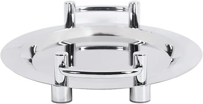 Serving Tray, Bright Mirror Finish Stainless Steel Buffet Plate, Serving Platters with Ergonomic Handle for Banquet Halls, Wedding Receptions (Egg Shape (Length 46cm/18.11in))