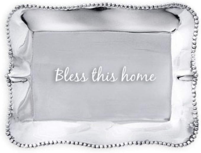 Beatriz Ball Giftables Pearl Rectangular Engrave Tray - Bless This Home