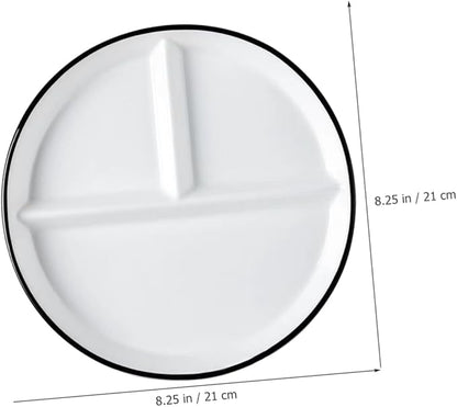 ABOOFAN Ceramic Divided Plate for Adults Stylish Food Tray with Rim Multi Functional Dish for Salads Desserts and Appetizers for Home Parties and Picnics