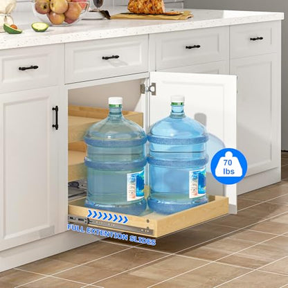 3 Tier Pull Out Cabinet Organizer with Soft Close (17''W x22''D / 3 Tiers)