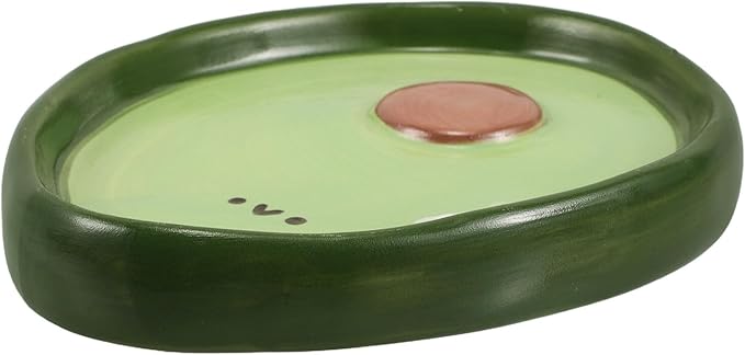 Fruit-shaped Ceramic Plate 4-inch Avocado Design Dipping Sauce Dish Dessert Appetizer Tray for Home Kitchen Party Serving