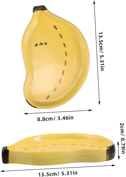 Cute Banana Shaped Plate for Dipping Sauces Dish for Snacks and Desserts Decorative Kitchen Accessory and Tableware for Home Use