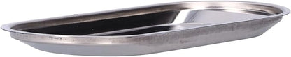 Stainless Steel Serving Tray, Oval Platter, Mini Thickened Stainless Steel Trays for Food Metal Serving Tray with Smooth Lines for Storage and Organization (S)