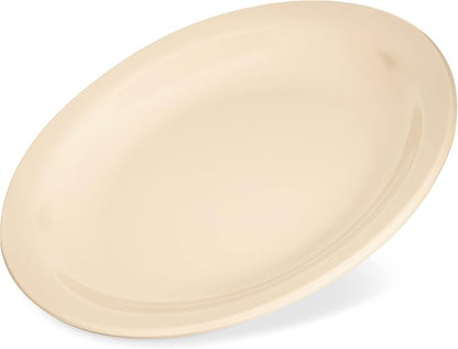 Carlisle FoodService Products Kingline Reusable Plastic Plate Appetizer Plate for Home and Restaurant, Melamine, 5.5 Inches, Tan, (Pack of 48)