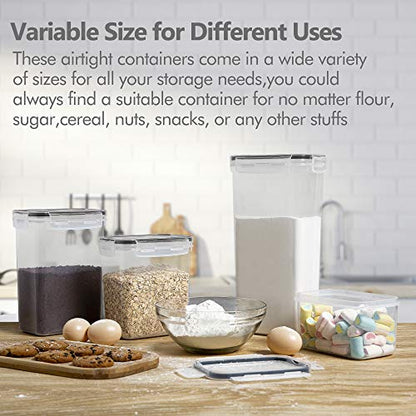 Airtight Food Storage Containers with Lids (Large, Medium, Medium, Small)