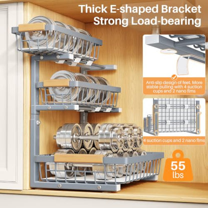 Under Sink Organizer (2-Pack / Grey)