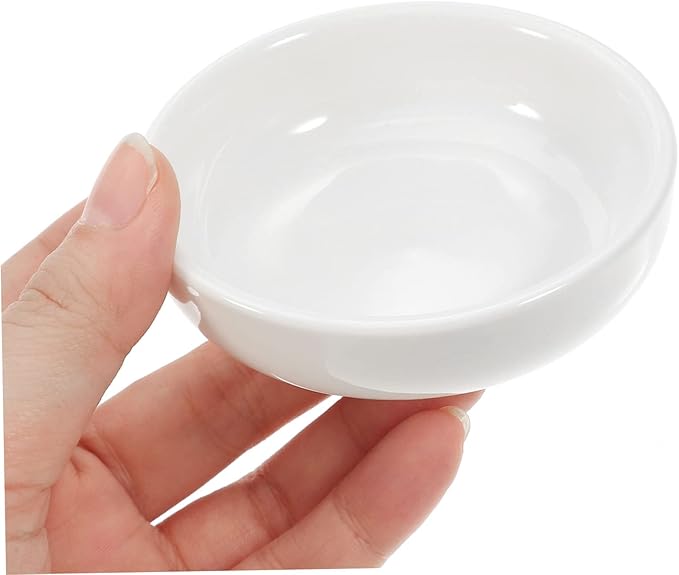 Alipis 6pcs Ceramic Condiment Plates Small Sauce Dishes for Dipping Sauce Appetizers and Sushi Compact Stackable Design for Home and Outdoor Use