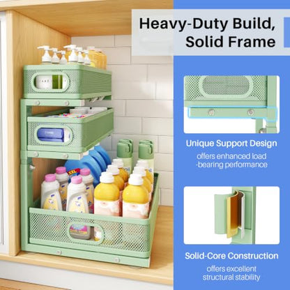 Under Sink Organizer (2-Pack / Green)