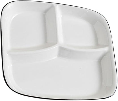 Divided Serving Plate Set Ceramic Dinnerware Set of Square Plates for Appetizer Cake Dessert Grill Meat Fish Sandwich Fruit