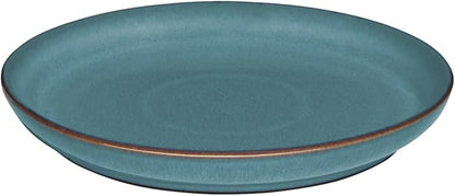 Denby - Azure Coupe Small Plate - 6.7in Blue Glaze Ceramic Everyday Side, Appetizer Plate - Stoneware Dishwasher & Microwave Safe Tableware - Scratch Chip Resistant Dinnerware