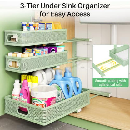 Under Sink Organizer (Green / 2 Pack)